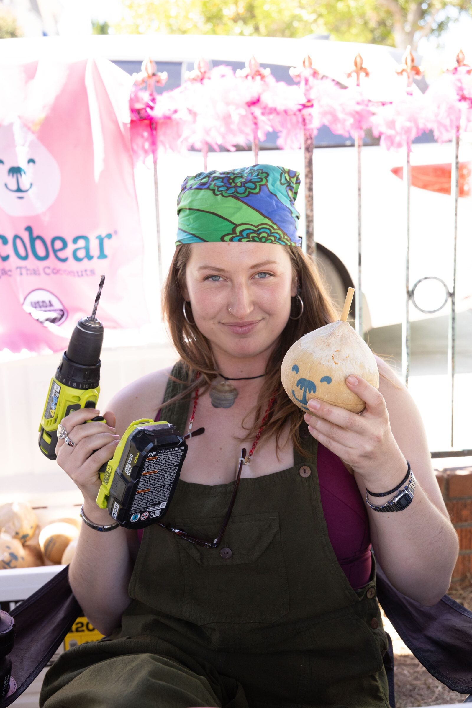 Sage Market vendor with handmade coconut goods